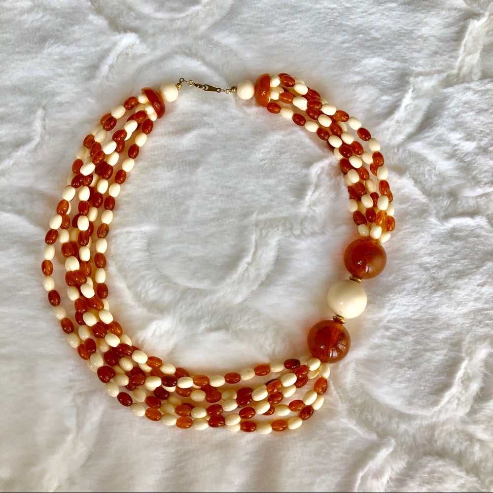 Vintage Costume Jewelry Necklace Beads
